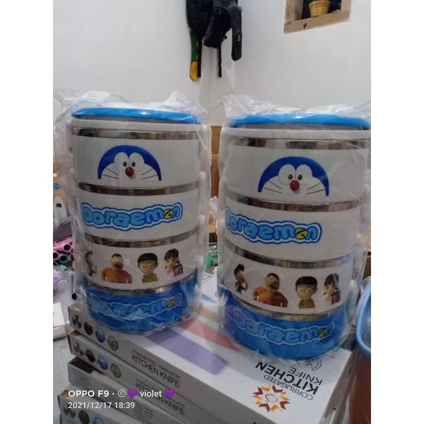 RANTANG SUSUN STAINLESS, RANTANG 4 SUSUN, RANTANG DORAEMON