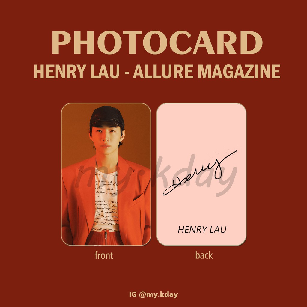 PC-0235, Unofficial Photocard Henry Lau Allure Magazine 2 sisi