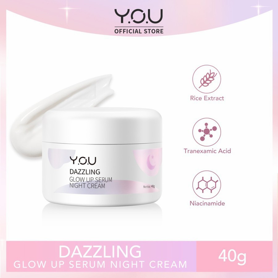 you dazzling glow up serum night cream 40gr