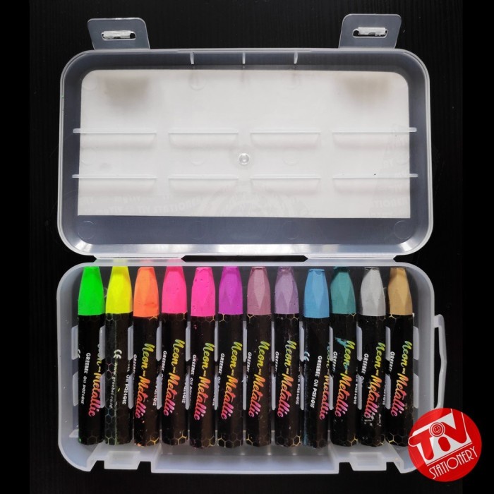 

PASTEL-DRY-OIL- CRAYON GREEBEL OIL PASTELS NEON & METALLIC -OIL-DRY-PASTEL.