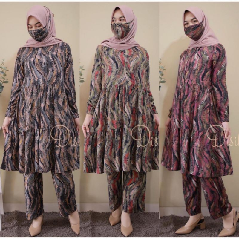 setelan viscose celana tunik terbaru original by DISIKO EXCLUSIVE