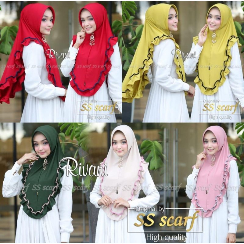 hijab instan wanita,hijab Jersey rivani,hijab wanita murah