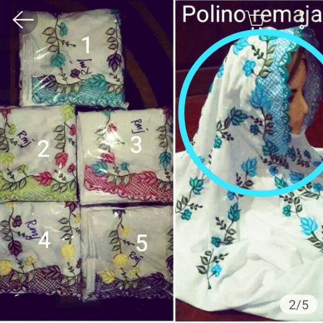 mukena polino remaja cantik