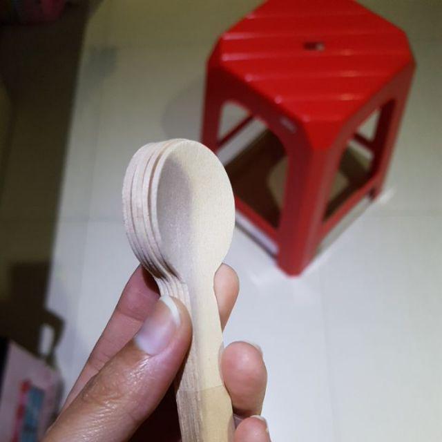 Sendok Kayu / Natural Wood Spoon Isi 6pcs - Aksesoris Oil - Natural Produk