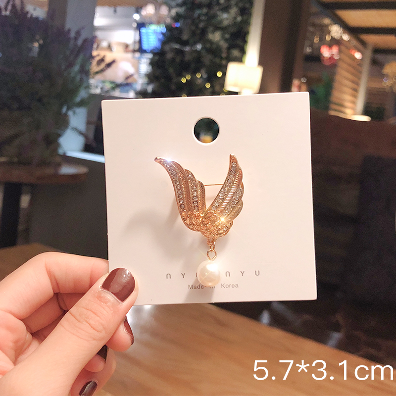 Pink Empress Lucu Korea Mutiara Bros Kepribadian Wanita High-end Korsase Pakaian Tetap Pin Aksesoris Hadiah-12#