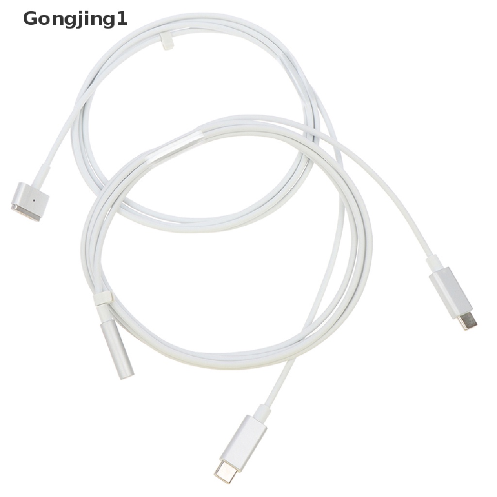 Gongjing1 Kabel Charger USB Tipe C Om Magnetikische 1 2 T-Tip L-Tip Untuk Mac Book Air