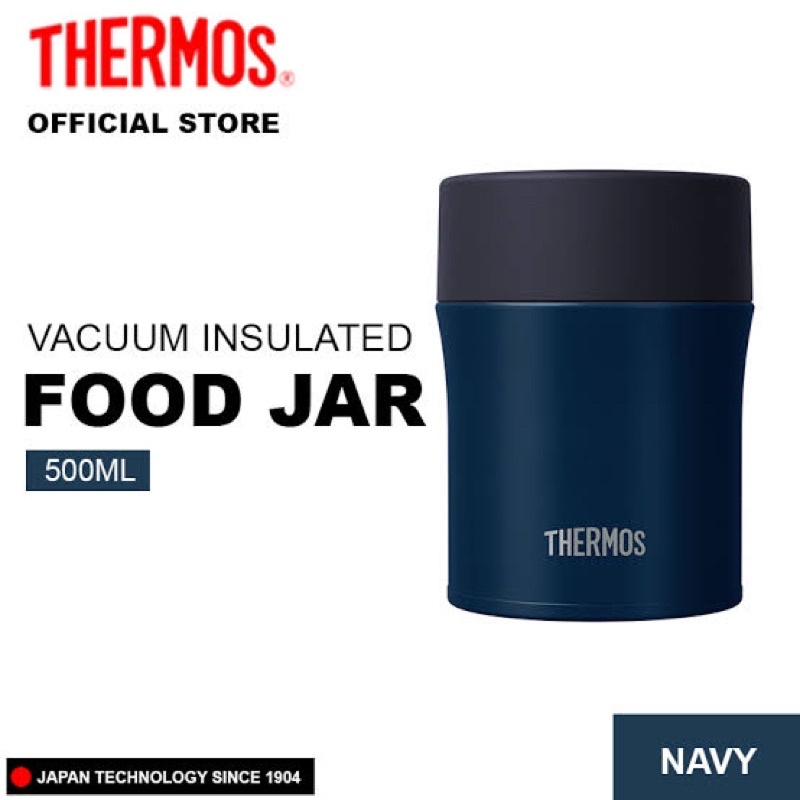 Thermos Food Jar 500ml JBM-500WK JBM501KON JBM502CHO Food Jar Navy Choco Brown