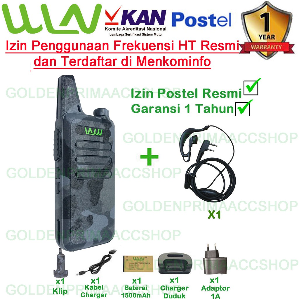 PAKET STANDART HT WLN KD-C1 (ISI 1 PCS) VARIASI LORENG (ARMY,ABU,COKLAT,HIJAU,PUTIH)