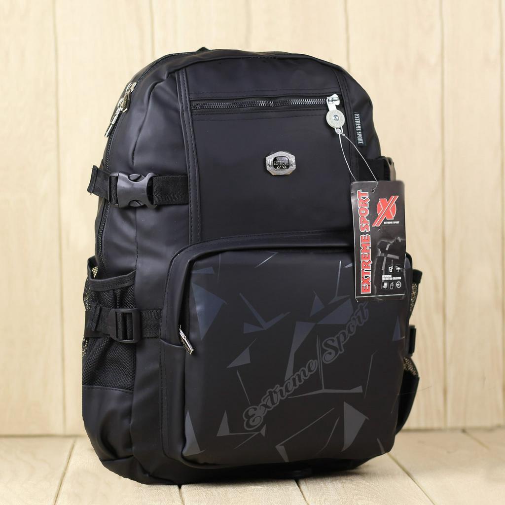 Tas Ransel Pria Tebal Extreme Anti air Ransel Hitam Sekolah SMP SMA Tebal Tas Sekolah Hitam Pria Bonus Raincover Bagus Murah Ransel Outdoor