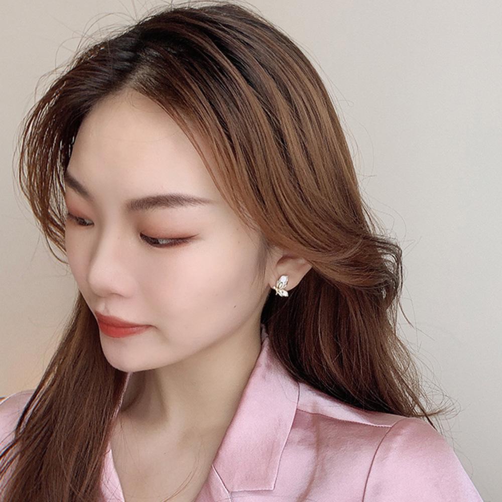 Needway Stud Earrings Temperamen Manis Kepribadian Lucu Perhiasan Fashion Logam