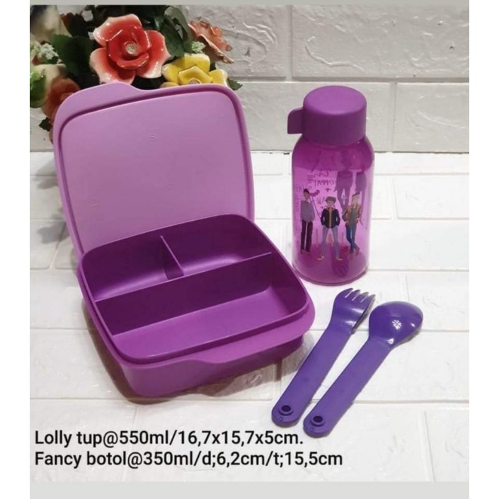 Lunch box set original tupperware murah tepak makan anak dewasa tempat makan plus botol minum