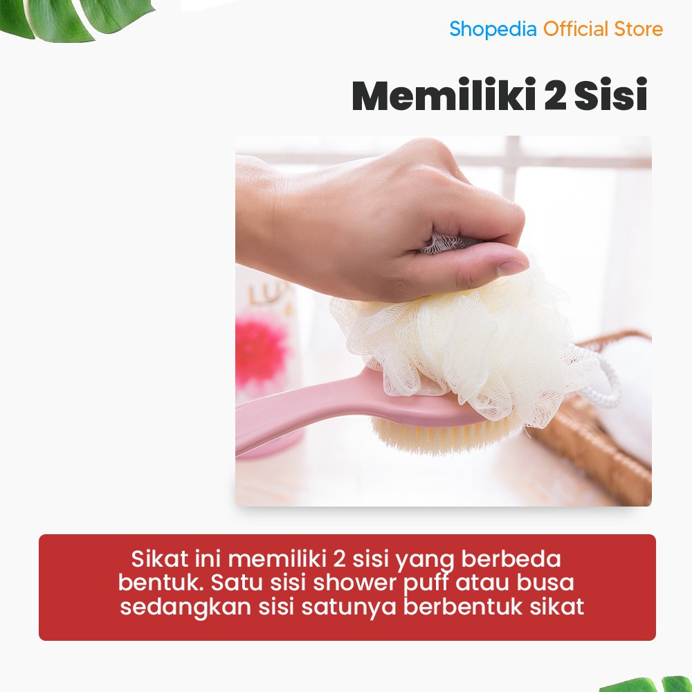 LM-0162 Sikat Mandi Gagang Panjang - SIkat Penggosok Punggung &amp; Badan - Sikat Spons Mandi