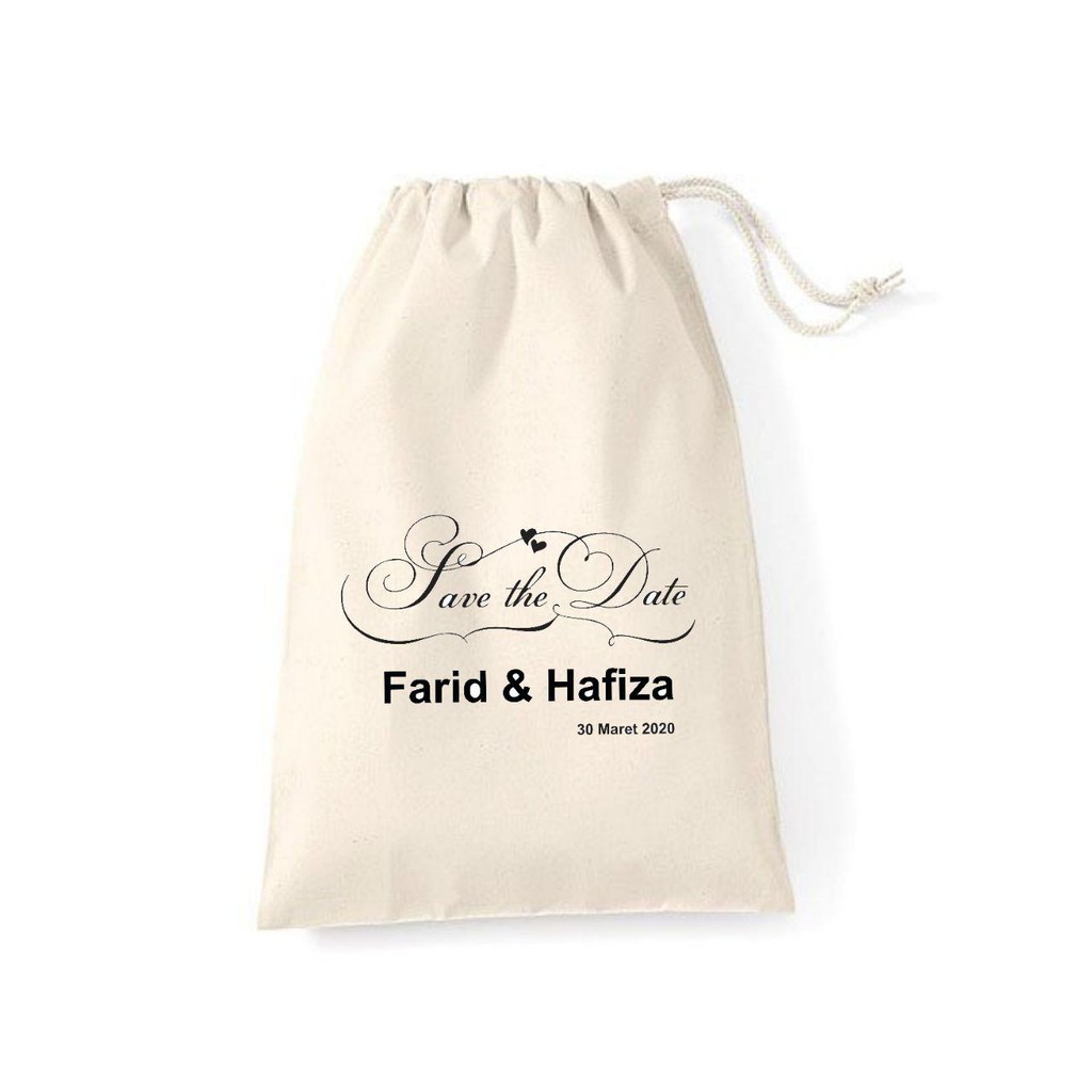 Souvenir sablon custom desain , Souvenir blacu, Pouch blacu, Pouch serut blacu