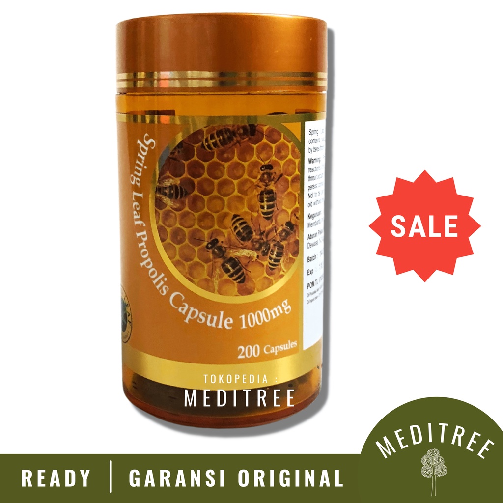 PROPOLIS KAPSUL (isi 200) SPRINGLEAF - (Capsule Propolis SPRING LEAF ORIGINAL HALAL)