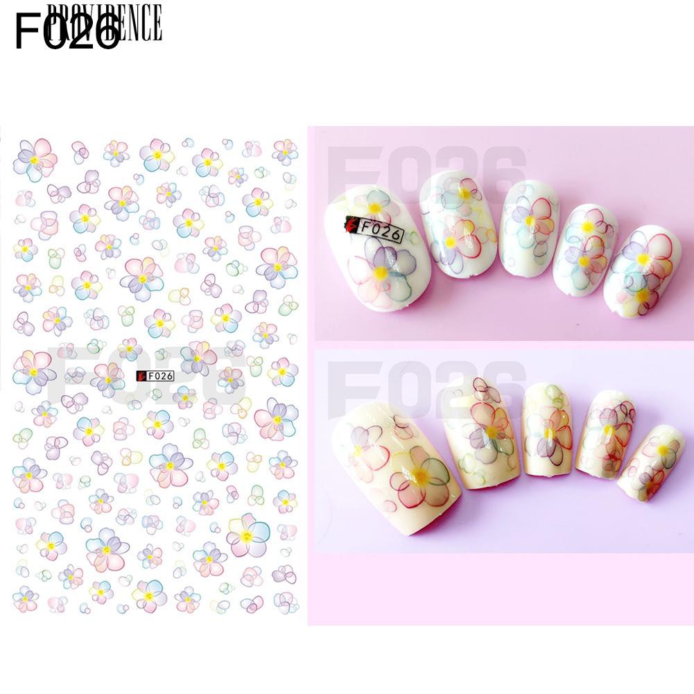 [Bayar Di Tempat] 1 Lembar Bunga Kupu-kupu Pola Nail Art Stiker DIY Decal Manicure Alat