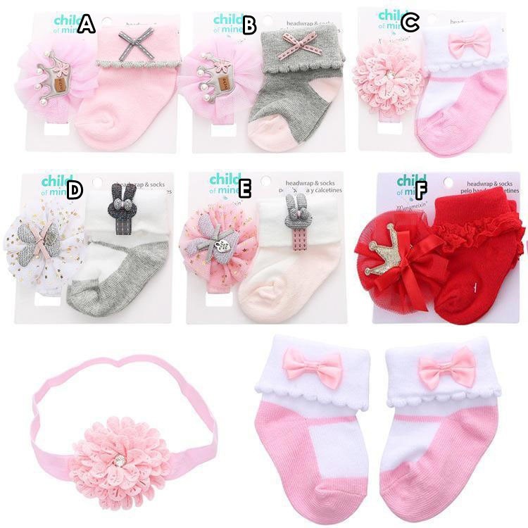 GAB - Kaos Kaki Bandana IMPORT /Kaos Kaki &amp; Headband Set