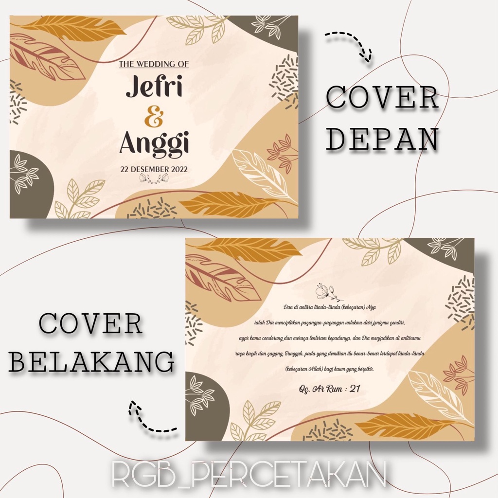 

Buku tamu pernikahan custom nama / Wedding guest book