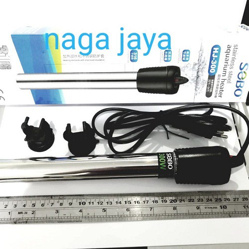 heater pemanas air aquarium sobo 300 watt stainless steel anti pecah