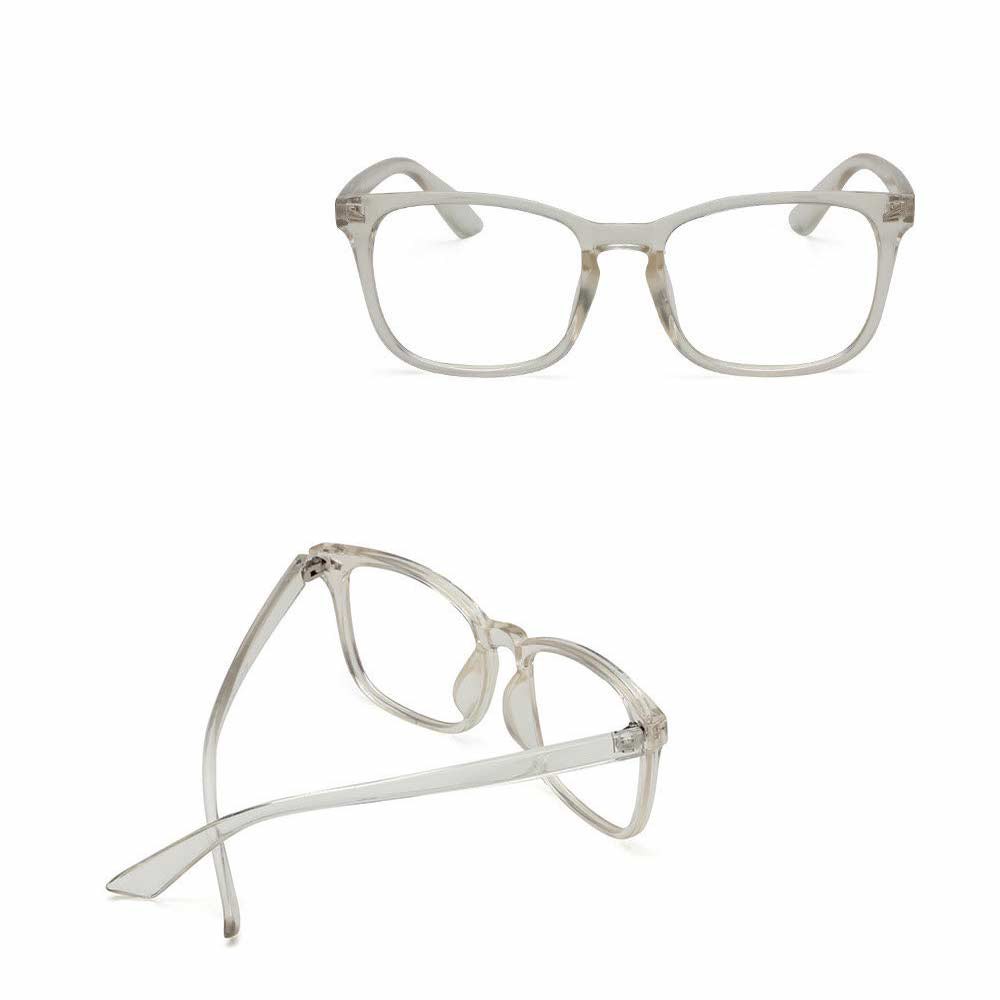 Kacamata Anti Radiasi [ Transparan ] Blue Ray Lens - Pria dan Wanita - Design Korea - HM454 FREE Kot