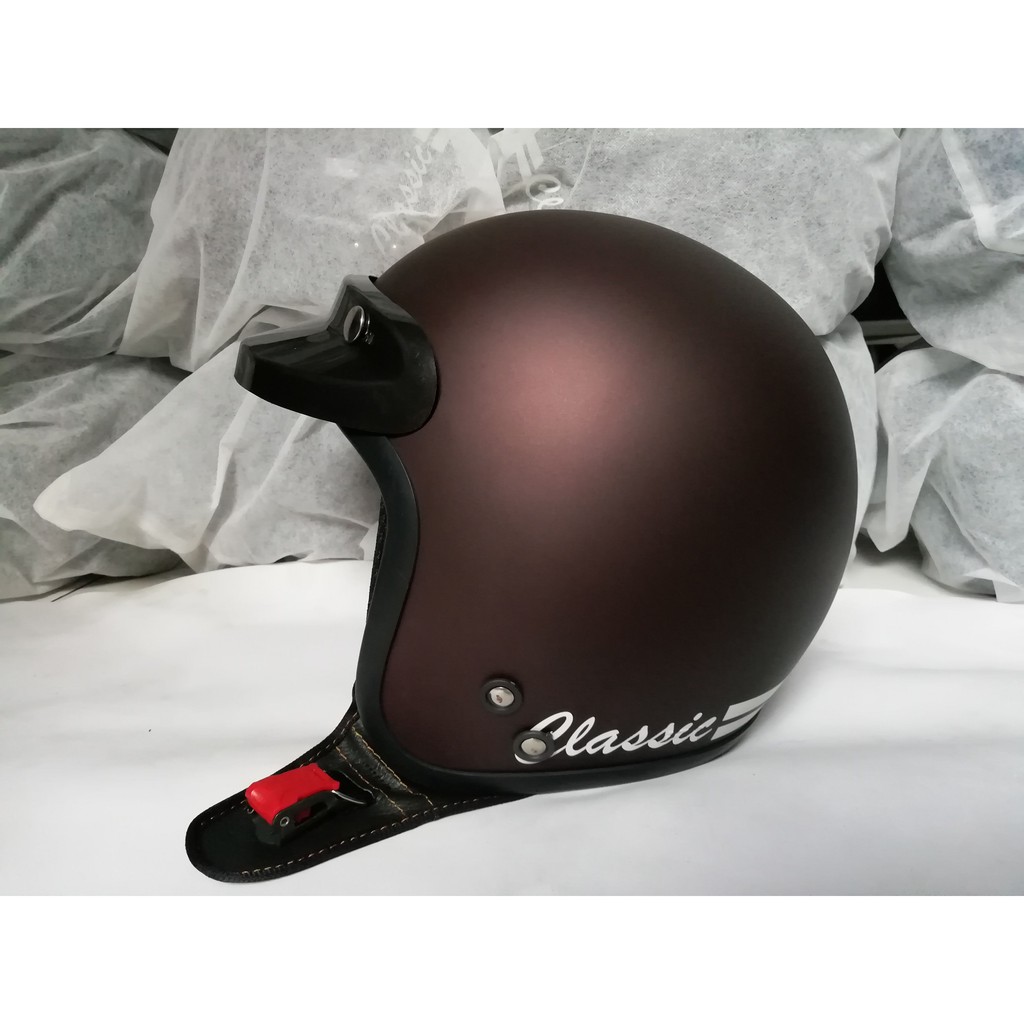 HELM BOGO CLASSIC DEWASA COKLAT DOFF TANPA KACA
