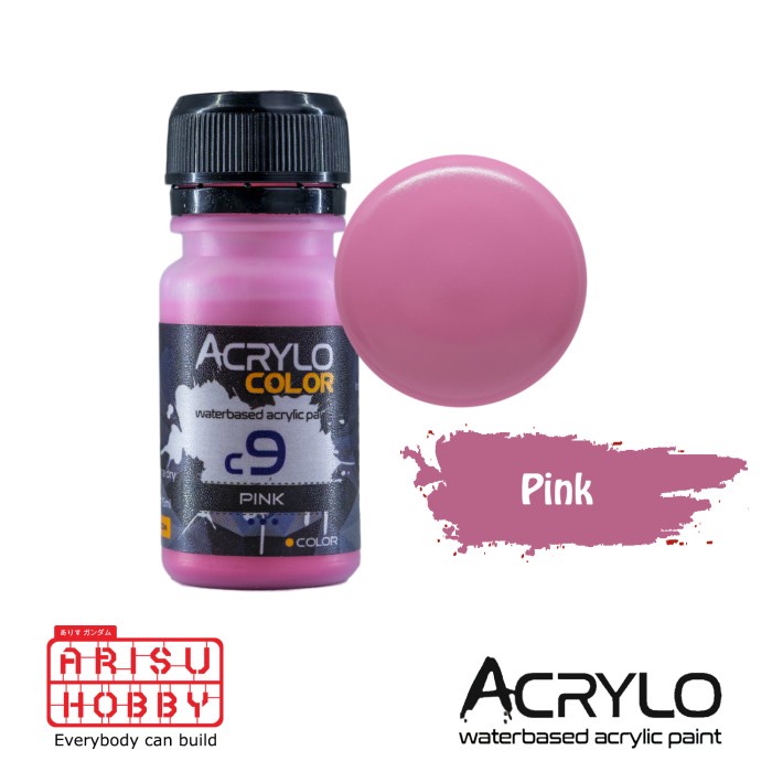 

ACRYLO COLOR PINK C9 Water Based Acrylic Paint Color Cat Gundam