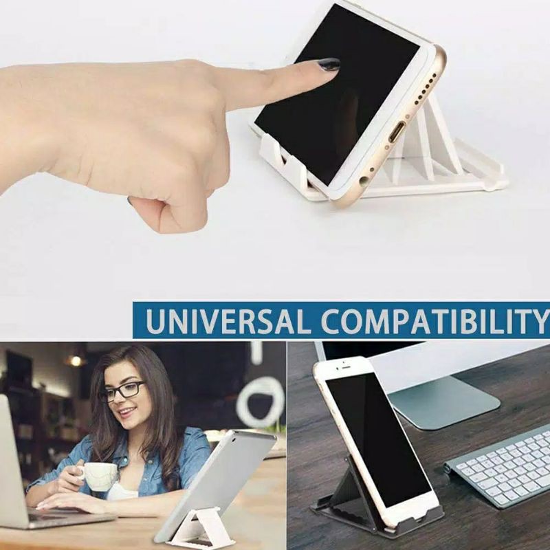 Holder HP Meja Lipat Universal Dudukan Handphone Fold Stand Phone