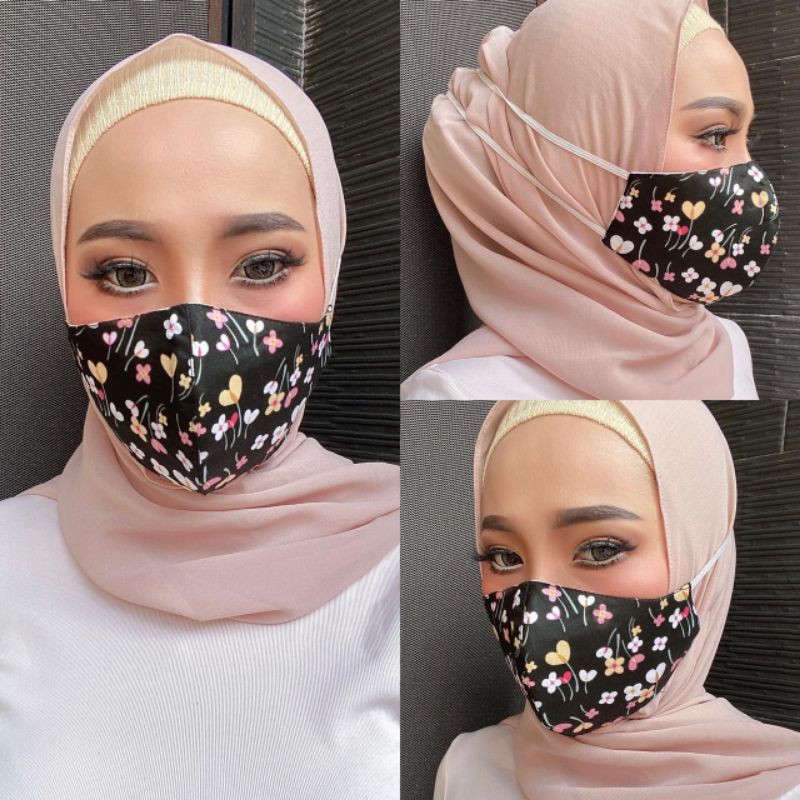 ORI GLAMZ- ST - MASKER HIJAB BUNGA