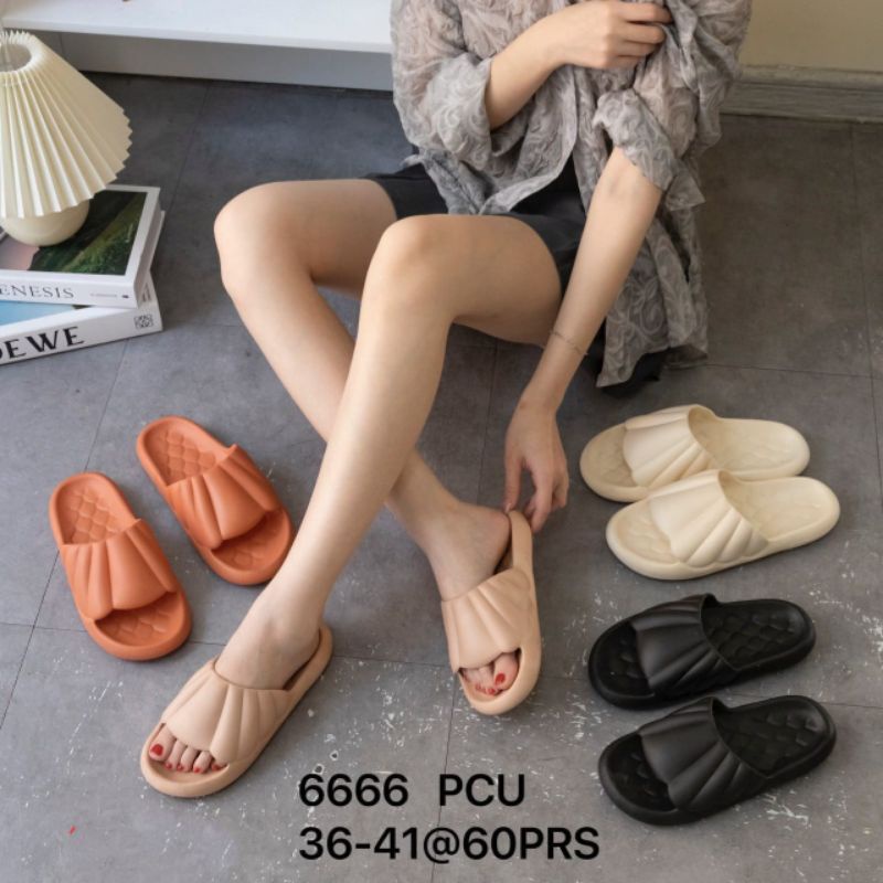 Sandal Jelly / Slipper Anti Slip Elastic Empuk Balance 6608-6609