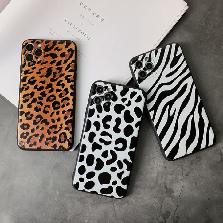 Soft Case iPhone 12 11 Pro Max X Xr Xs 8 7 6 6s Plus Motif Kulit Sapi Silikon Casing Square Edge