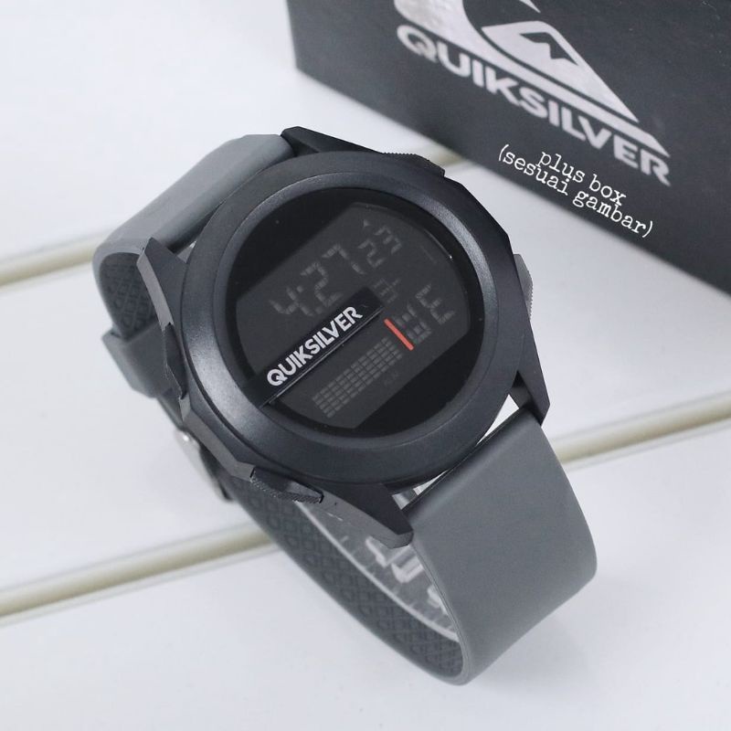 COD✅ Jam Tangan Pria Digital QuikSilver Drone Strab Rubber LED Watch Water Resist   S1253