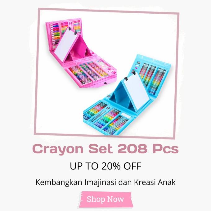 

Crayon Set 208 Pcs Pensil Warna Alat Lukis Mewarnai Gift Set Hadiah