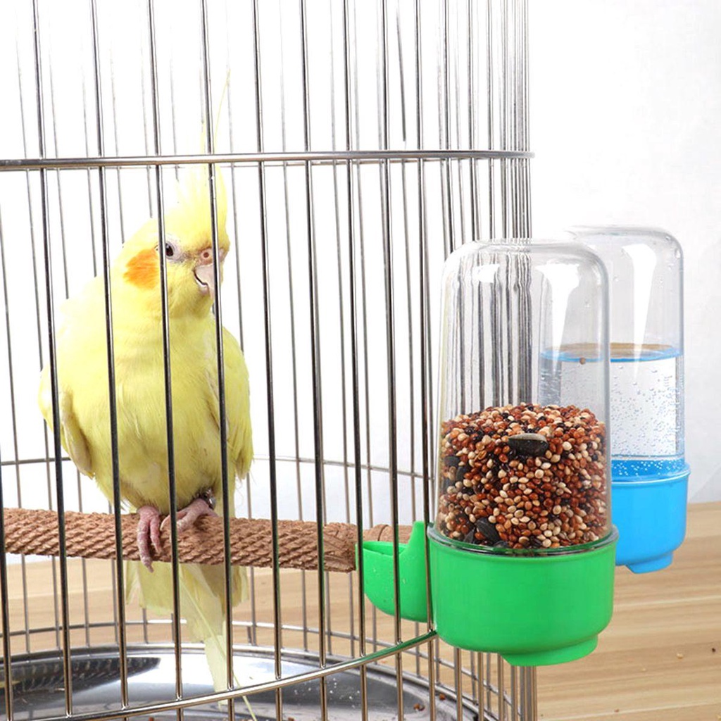 Nickolas1 Tempat Makan Burung Parkit Finch Cangkir Minum Hewan Kecil Hamster Aksesoris Kandang Otomatis