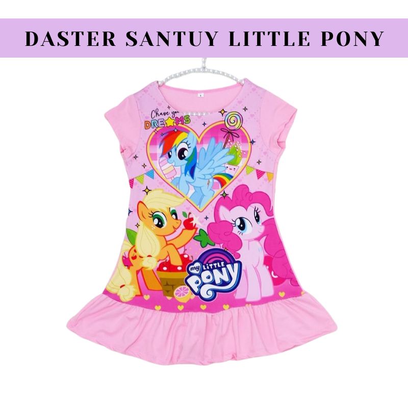 Daster harian anak perempuan baju dress anak anak pakaian harian anak cewek import little pony