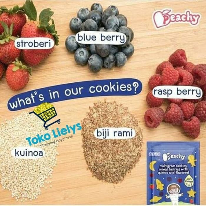 

Star Seller PEACHY MULTIGRAIN COOKIES 12mo+ - MIXED BERRIES Sehat