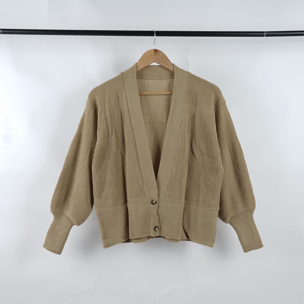 OUTER RAJUT BUTTON OVERSIZE CARDIGAN