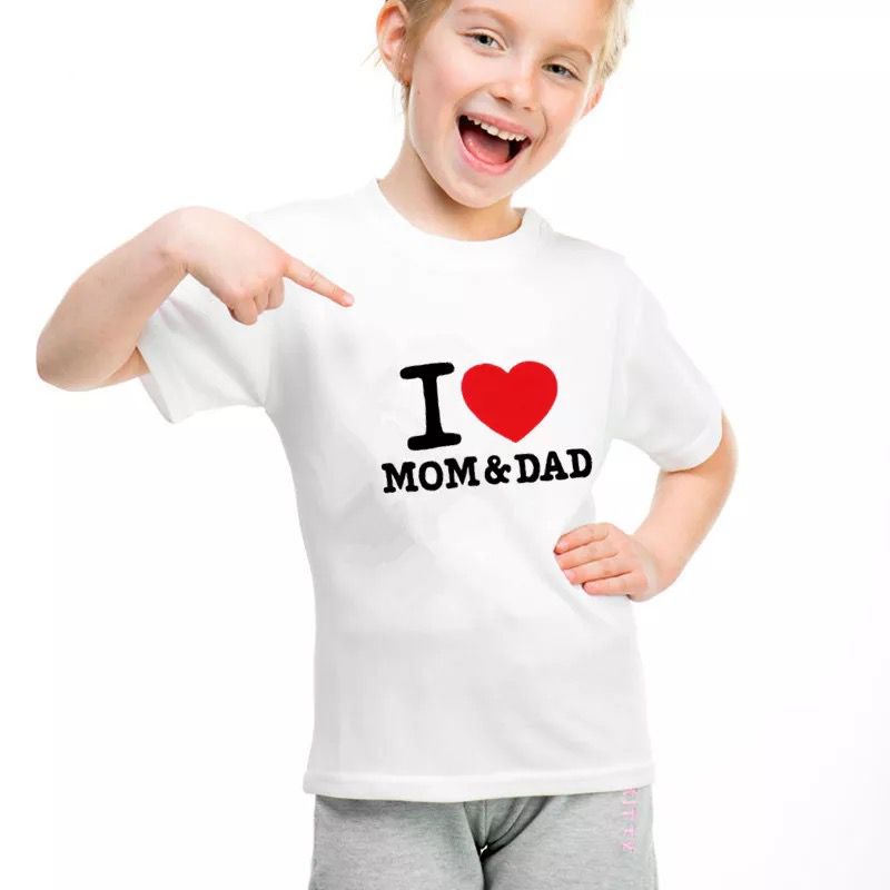 MYSTIQUE.ID-BAJU KAOS I LOVE MOM&amp;DAD T-SHIRT LUCU DAN AESTHETIC