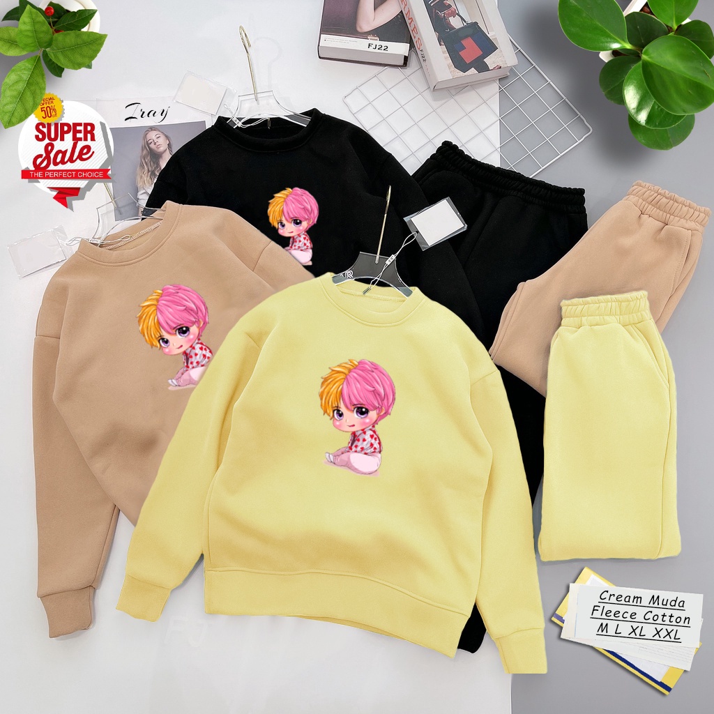 🅳🅵 Sweater Jungkook Cartoon | Sweter Pria &amp; Wanita | Dhea Fashion