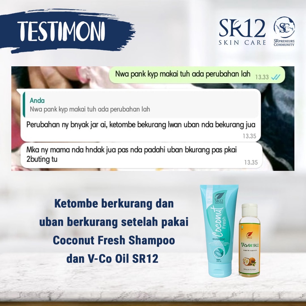 SR12 Coconut Fresh Shampoo Anti Ketombe