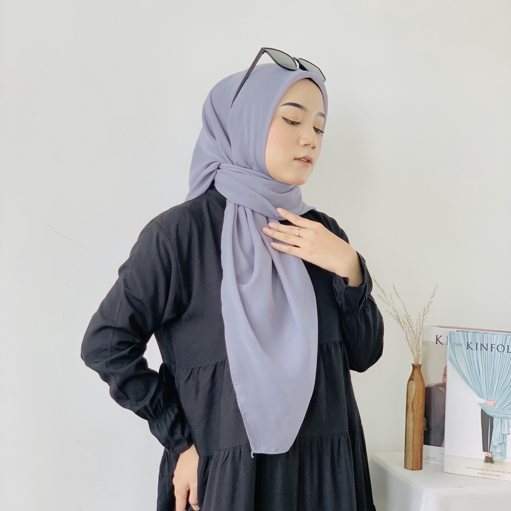 Hijab Bella Square Segiempat / Hijab Bella Square Anti Meleyot Best Seller