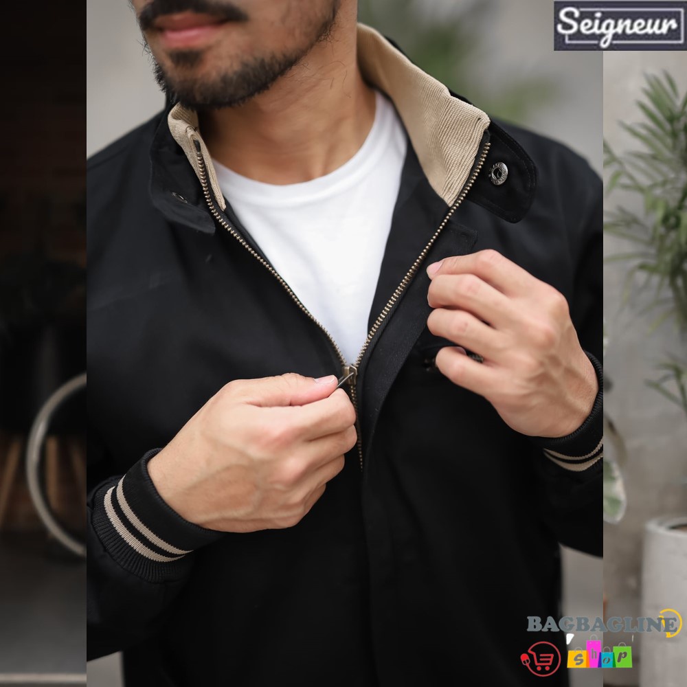 JAKET PRIA CASUAL SIMPLE ORIGINAL SEIGNEUR / JAKET MOTOR PRIA / JAKET REMAJA KANVAS CANVAS PREMIUM