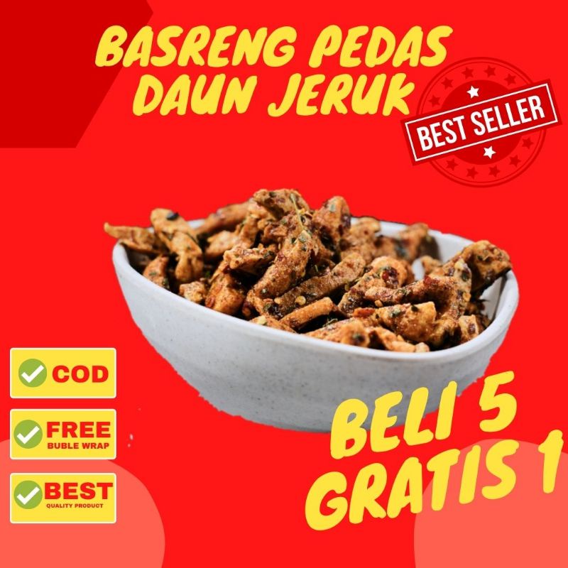 

Basreng Pedas Bumbu Basah Daun jeruk 150 gram