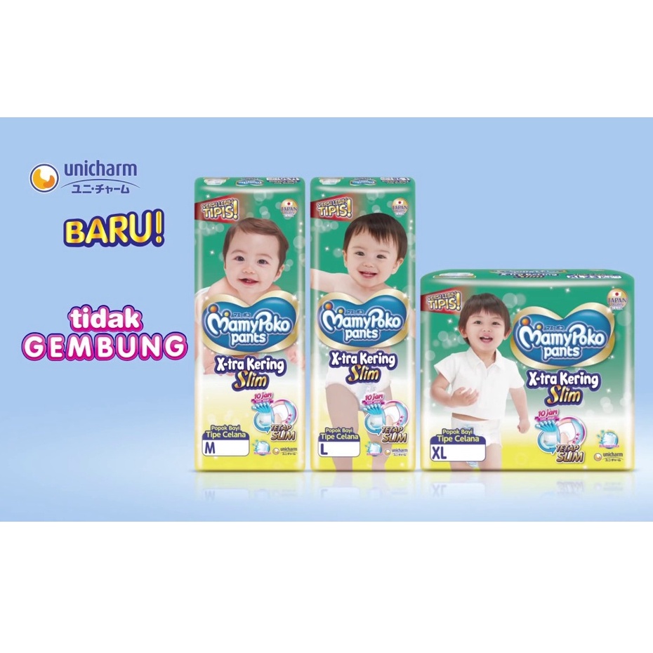 Mamy Poko Pants X-tra Kering Slim/Popok Sekali Pakai - Mamypoko Slim