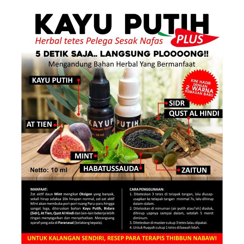 Herbal Kayu Putih Seribu Manfaat, Plus Zaitun, Bidara, Qust Al Hindi, Mint, Tin, Habbatusauda