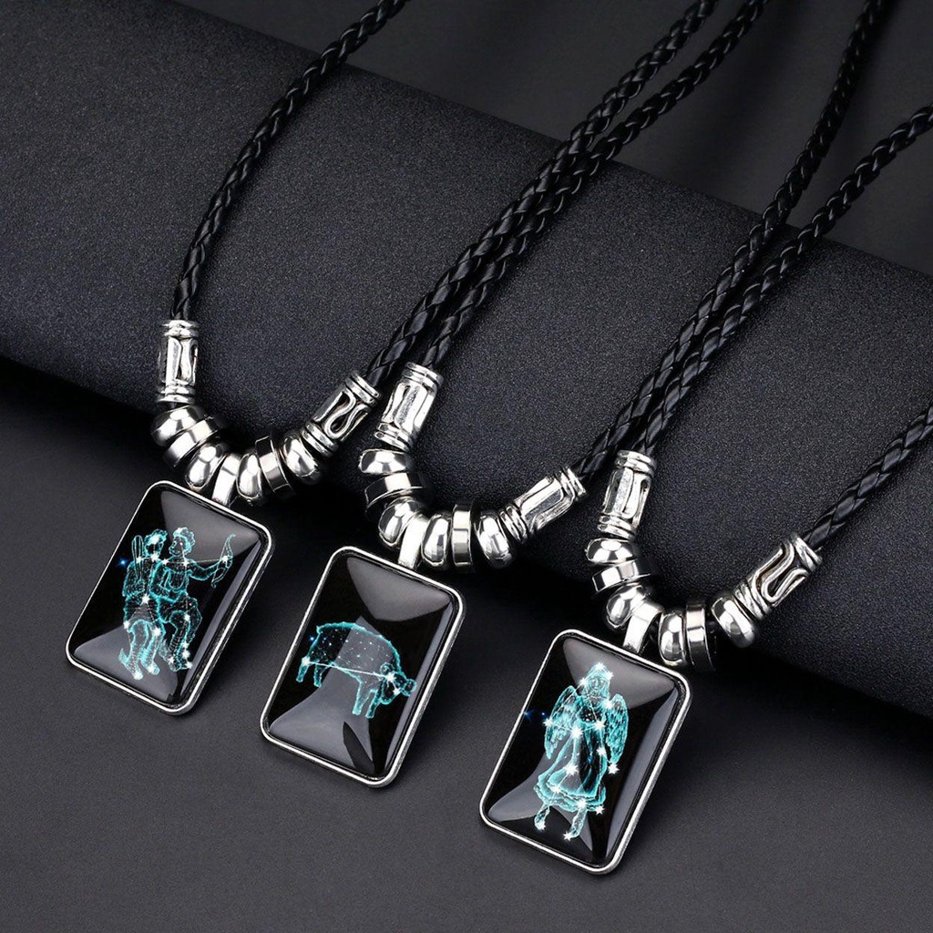 R-flower Kalung Mens 12 Zodiak Astrologi Galaxy