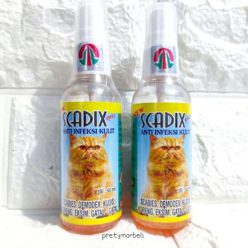 Scadix Spray Obat Jamur Scabies Kudis Kucing 60ml