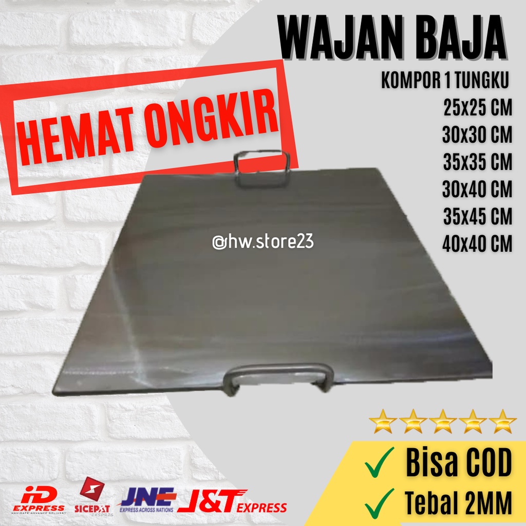 [BAJA 2MM HEMAT] WAJAN ROTI BAKAR /WAJAN BURGER / WAJAN SOSIS / WAJAN ROTI / WAJAN KEBAB