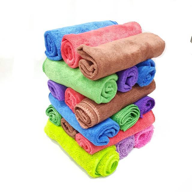 Kain lap microfiber 35X35  / 30x30 / kanebo 42x32 /  ISI 10 PCS s1