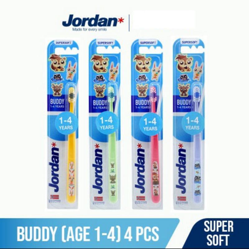 JORDAN Kids Toothbrush Buddy 1-4 Super Soft