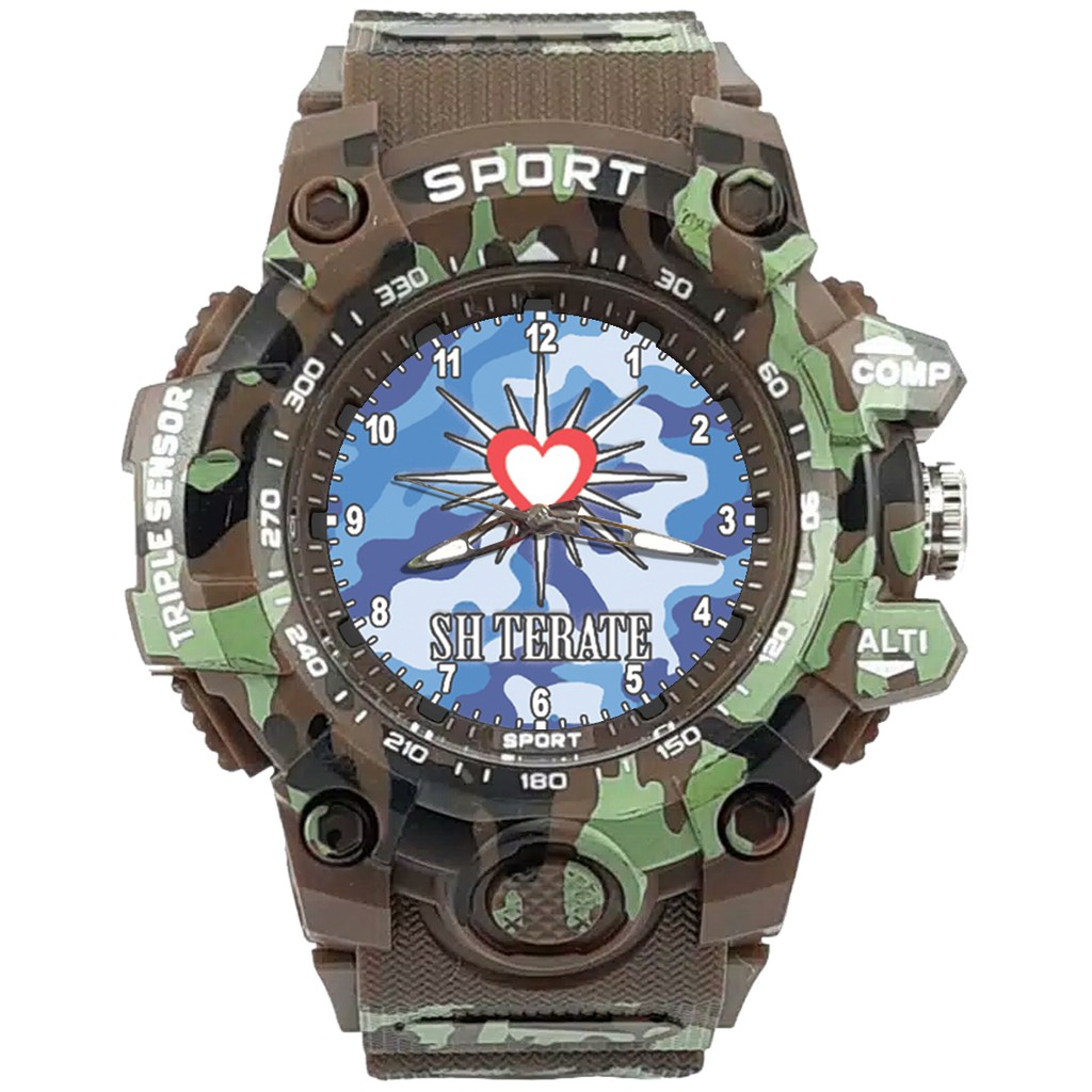 {Istimewa} Jam Tangan PERSAUDARAAN SETIA HATI TERATE - SH 6 Coklat Army Water Resistant