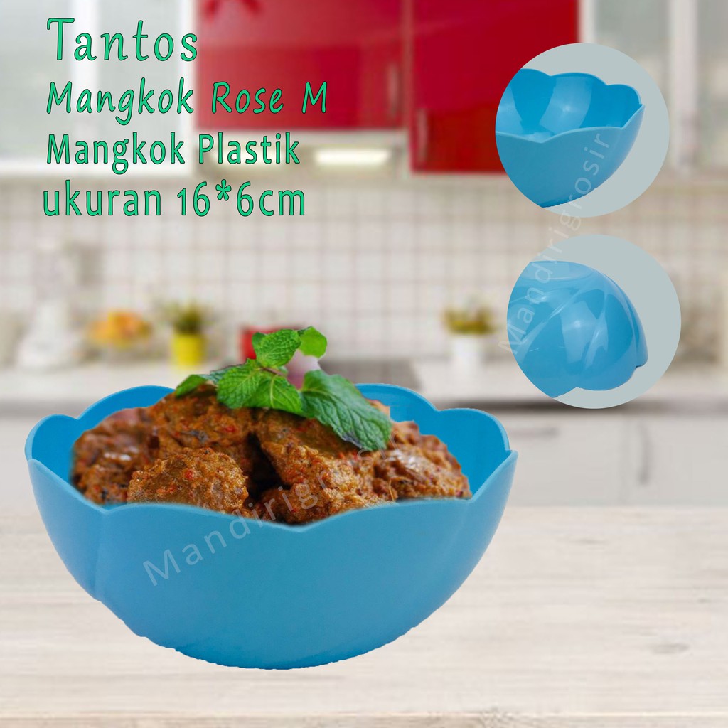 Mangkok bentuk bunga * Mangkok Rose M * Biru *5155